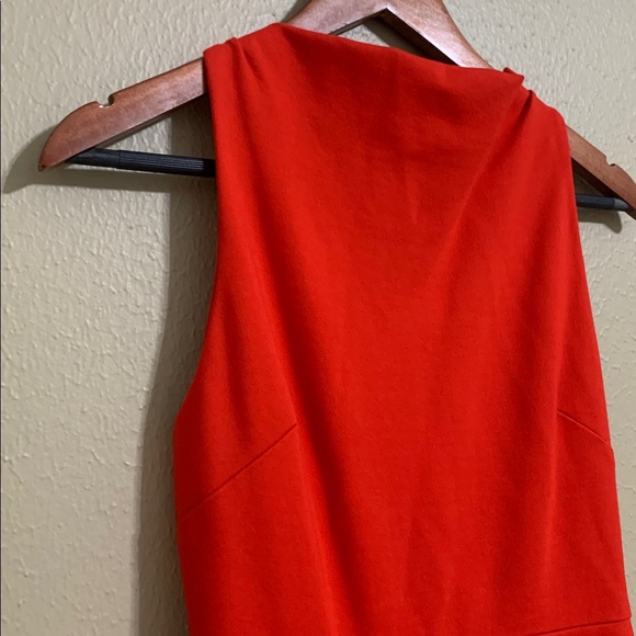 Elliatt Carmen Women’s‎ Midi Dress in Jaffa Red Sleeveless Asymmetrical Small - Picture 4 of 11